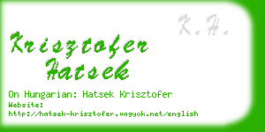 krisztofer hatsek business card